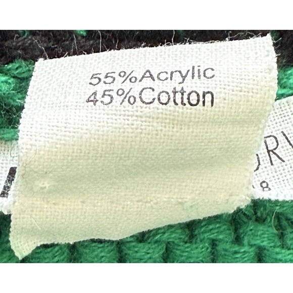 Woman’s Green Open Chunky Knit Sweater Slouchy Preppy Coastal Grandma Size 3XL - Picture 6 of 8